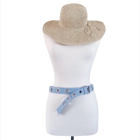 Woven Canvas Grommet Belt Blue Large - Picture 2 of 10